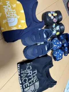THE NORTH FACE カモフラ Tシャツ 100 靴セット
