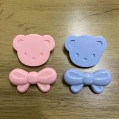 familiar ピンクマ ピンリボン ピンク ブルーのサムネイル