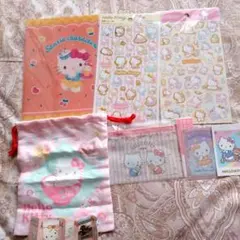 未使用:ハローキティ:箔押しシール*カード ファスナーケース❥ファイル