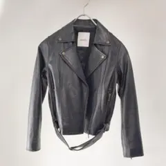 羊革本革 dazzlin レザージャケット リアルレザー ブラック 黒 シープのサムネイル