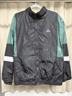 Kappa ナイロンジャケット ブラック/グリーン