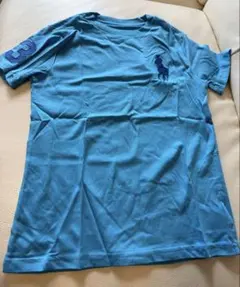 新品　130cm ラルフローレン　ロゴTシャツ 水色