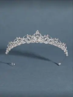 ウェディング ティアラ シルバーカラー
