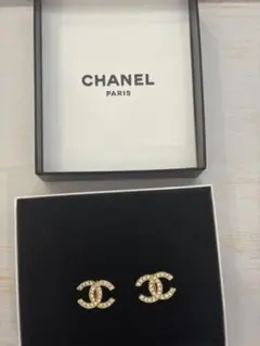 【新品同様】シャネル CHANEL CCロゴ イヤリング ゴールド
