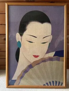 【中古パズル】鶴田一郎❀希少ジグソーパズル❀ノエビア完成品額付き 未使用】鶴田一郎 ジグソー パズル ノエビア 廃盤 希少品 未使用】鶴田