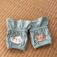 HIKOSEN CARA ミントグリーン アームカバー 猫デザイン