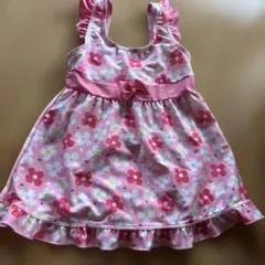 女の子用水着 120cm 花柄 フリル付き