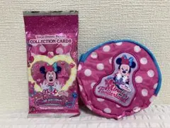 【2点セット】コレクションカード＆ポーチ　パルパルーザ　ミニーのファンダーランド