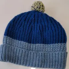 familiar☆ポンポンニット帽☆美品