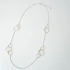 ABISTE サークルパールロングネックレス
