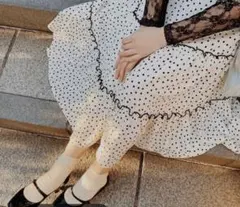 treatürself dot Paris tiered skirt