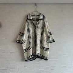 《美品》relume☆クロシェラインシャツカーディガン