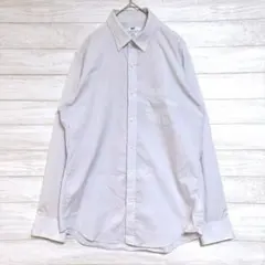 ユニクロ☆ファインクロス ストレッチ スリムフィット ドビーシャツ L