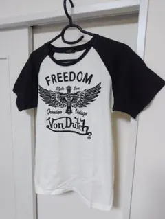 【Von Dutch】半袖ラグランTシャツ L ホワイト / ブラックのサムネイル
