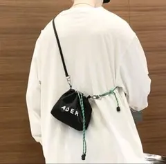 ラスト1点 ADER ERROR アダーエラー 巾着 ショルダーバッグ ブラック