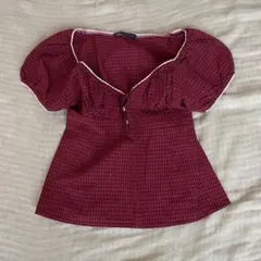 brandymelville チェックブラウス