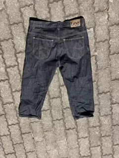 Lee ダークブルー クロップドデニムパンツ