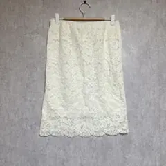 Spick and Span 総レース　ひざ丈タイトスカート　サイドスリット40