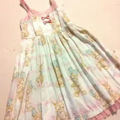 100 Shirley Temple うさぎ柄ワンピース - メルカリ