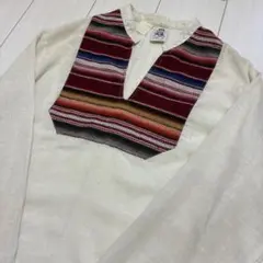 70'sビンテージ古着！KENNINGTON ネイティブ柄 プルオーバー シャツ