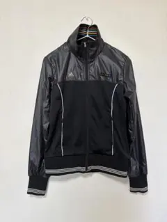 adidas 黒 トラックジャケット　Ｓ　ジョギング　スポーツ　ジムに