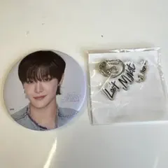 treasure ジフン　缶バッチ　ラストナイトネームキーホルダーセット