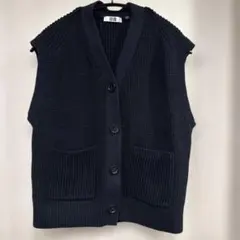 UNIQLO U ユニクロユー Vネックカーディガン ニットベスト M黒