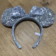 1/8〜発送）ミニーマウス　シルバー　スパンコール　カチューシャ