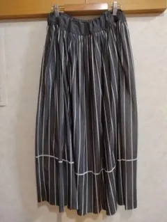 Y's YOHJI YAMAMOTO ストライプ ロングスカート サイズ3のサムネイル