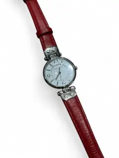 ANNE KLEIN アンクライン 腕時計 レッド 赤 レザーベルトのサムネイル