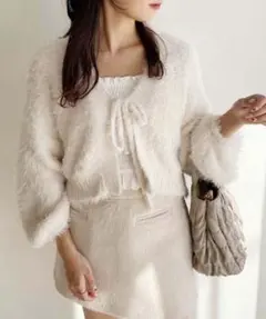 one after another NICE CLAUP ニットカーディガン F