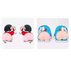 ドラえもんタイプ　可愛いお尻デザインのステッカー 2セット(4個入り)