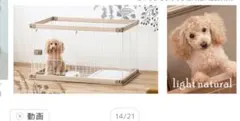 7/31まで　犬用ケージ ハイタイプ　ライトナチュラルのサムネイル