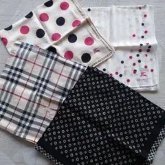 バーバリー ハンカチ 4枚set 中古品