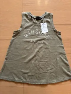 COMME CA ISM ノースリーブタンクトップ 110cm オリーブ