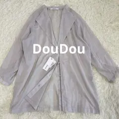 【新品】DouDou シアージャケット シアーシャツ グレージュ Fのサムネイル