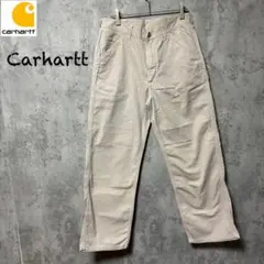 Carthartt クリーム色 ワークパンツ　デニム　ペインターパンツ