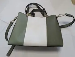 Fleur 2way ショルダーバッグ カーキ ホワイトのサムネイル