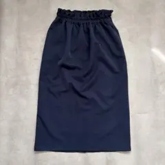 MAJESTIC LEGON ネイビー 膝丈 タイトスカート M 裏地付き 春