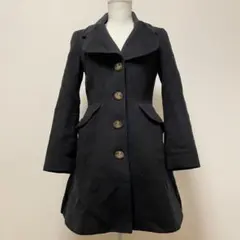 ヴィヴィアンウエストウッドレッドレーベル　ラブコート　オーブボタン　裏地総柄　黒