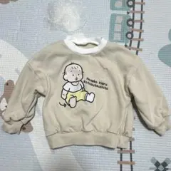 おおのたろう バースデイ トレーナー 長袖 トップス 裏毛 ベージュ ベビー