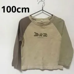 恐竜 ラグラン 長袖 Tシャツ 100cm ★美品