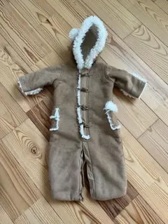 美品BABY GAPベビーギャップ 防寒ファー付おくるみ 60 カバーオール