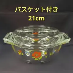 新品未使用　ナルミ　クックマミー　耐熱ガラス器　キャセロール　花柄　21cmのサムネイル