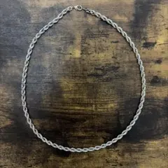 シルバー ツイストチェーン ネックレス