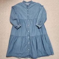 GU デニム　長袖ワンピース