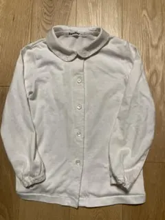 familiar 襟付き長袖シャツ 110 ホワイト　通塾　小受