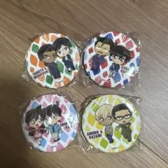 名探偵コナン　カプセル缶バッジ　大和＆諸伏・コナン＆小五郎・新一＆蘭・安室＆風見