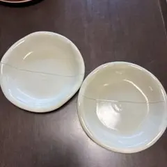 シンプル丸型陶器皿 2枚セット