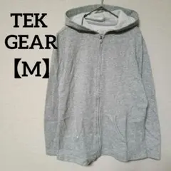 裏起毛 ジップパーカー【M】グレー 薄手 TEK GEAR 羽織り